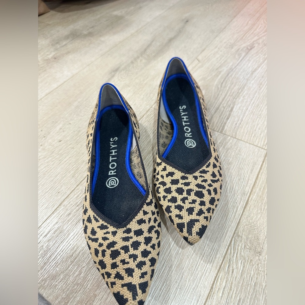 Rothy's Black and Tan Patterned Flats